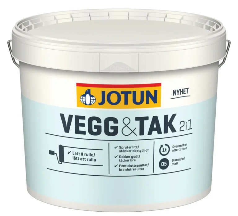 BUDGETVENLIG - Jotun Væg & Loft Glans 5 vægmaling