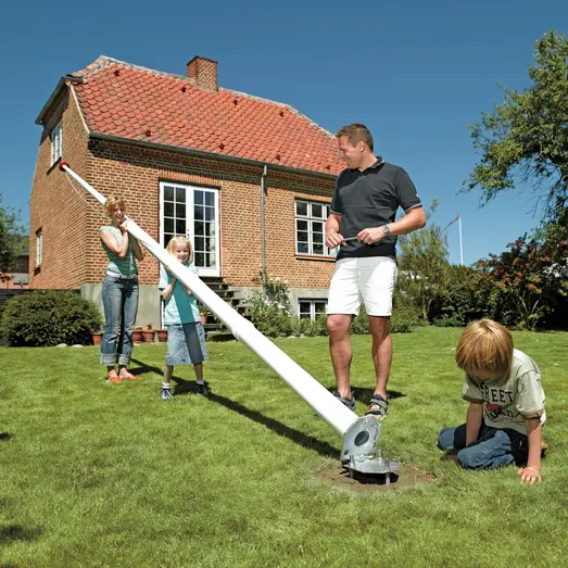 opsætning af flag stang