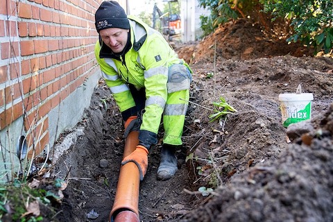 Omfangsdræn med drænrør