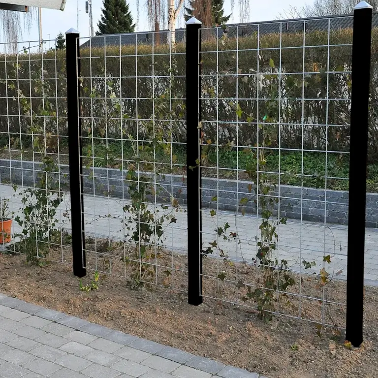 rionet hegn espalier rio net sortmalet stolper